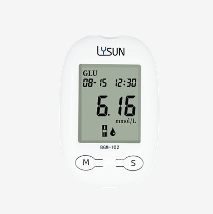 Lysun 포도당 가정 테스트 당뇨병 테스트 스트립이 있는 휴대용 포도당 측정기