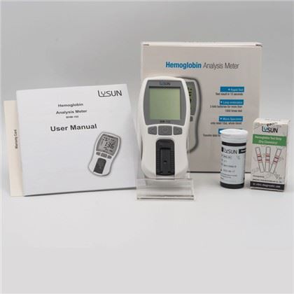 LYSUN 25pcs 시험 지구를 가진 LYSUN 싼 헤모글로빈 HB 미터 HCT 해석기 BHM-102